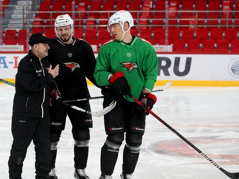 Тренировка «Авангарда» в Екатеринбурге перед третьим матчем серии с «Автомобилистом»