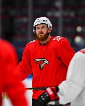 Раскатка «Авангарда» перед матчем в Магнитогорске