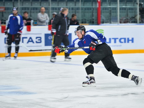 Раскатка "Авангарда" перед домашним матчем против рижского "Динамо"