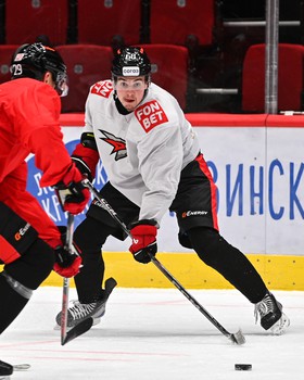 Тренировка «Авангарда» перед матчем с «Барысом»