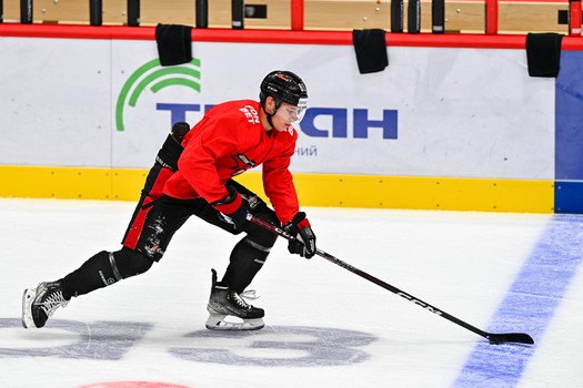 Тренировка «Авангарда» перед матчем с «Витязем»