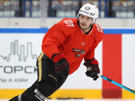 Раскатка «Авангарда» перед матчем в Магнитогорске