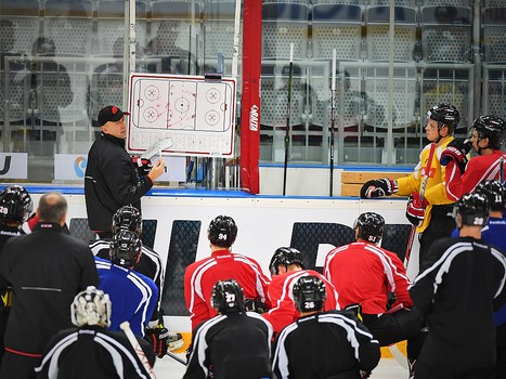 Раскатка "Авангарда" перед матчем с "Торпедо"
