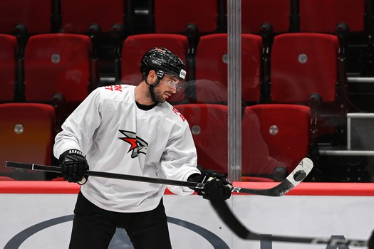 Тренировка «Авангарда» перед матчем с московским «Динамо»