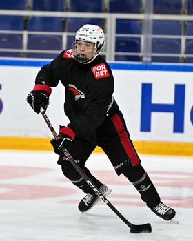 Раскатка «Авангарда» перед матчем в Уфе