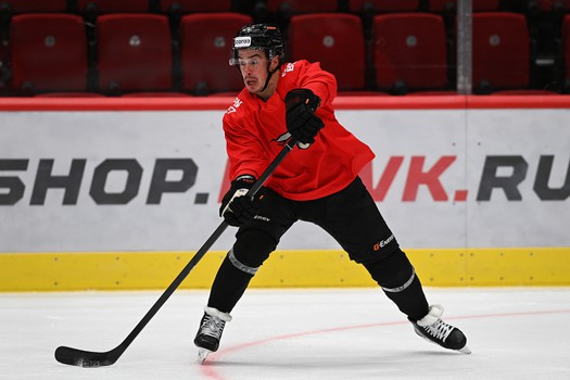 Тренировка «Авангарда» перед матчем с московским «Динамо»