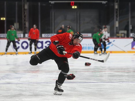 Раскатка «Авангарда» перед матчем с «Йокеритом»