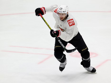 Тренировка «Авангарда» перед матчем в Новосибирске