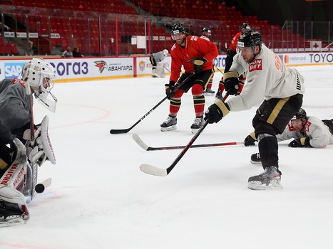 Раскатка «Авангарда» перед матчем с «Адмиралом»