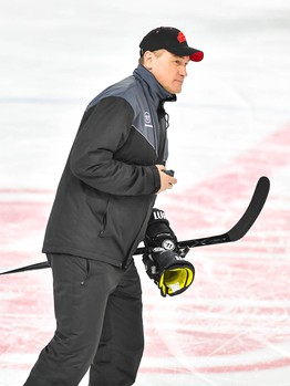 Раскатка "Авангарда" перед матчем с "Металлургом"