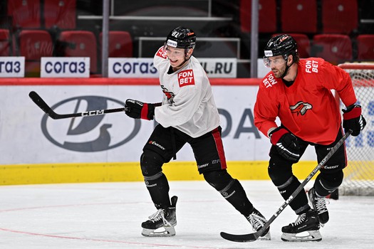 Раскатка «Авангарда» перед матчем с «Барысом»