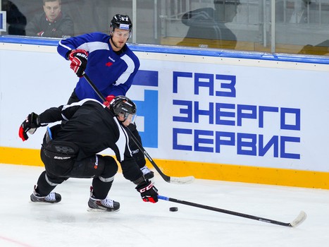 Раскатка "Авангарда" перед матчем с "Сибирью"