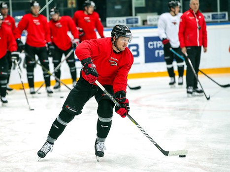 Раскатка «Авангарда» перед матчем с московским «Динамо»