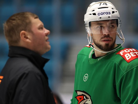 Тренировка «Авангарда» перед матчем в Нур-Султане
