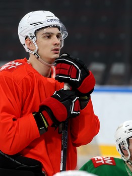 Тренировка «Авангарда» перед матчем в Магнитогорске