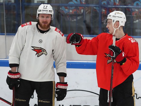 Тренировка «Авангарда» перед вторым матчем серии в Магнитогорске