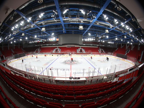 Раскатка «Авангарда» перед матчем в Екатеринбурге