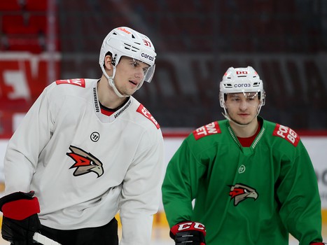 Тренировка «Авангарда» перед четвёртым матчем серии с «Автомобилистом»