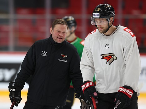 Раскатка «Авангарда» перед матчем с рижским «Динамо»