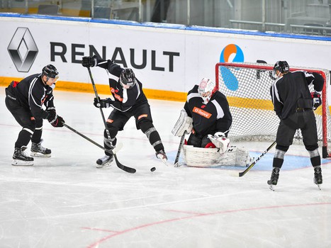 Раскатка "Авангарда" перед матчем с "Барысом"