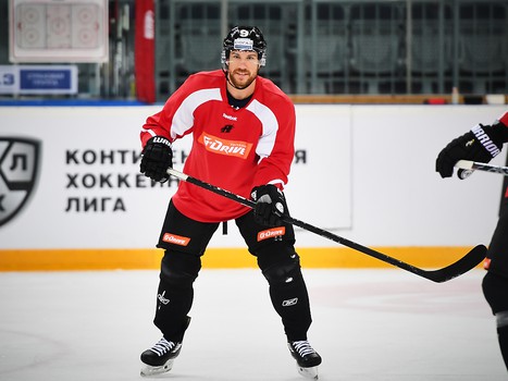 Раскатка "Авангарда" перед матчем с новокузнецким "Металлургом"