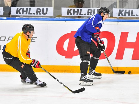 Раскатка "Авангарда" перед матчем с "Сибирью"