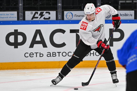 Тренировка «Авангарда» перед матчем в Новосибирске