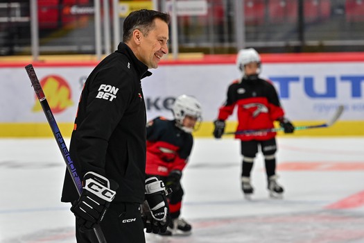 Тренировка воспитанников Хоккейной Академии «Авангард» 2019 года рождения на G-Drive Арене