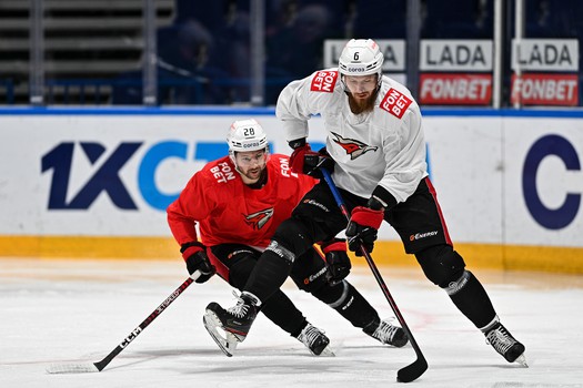 Раскатка «Авангарда» перед матчем в Ярославле