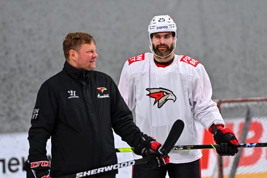 Раскатка «Авангарда» перед матчем в Челябинске