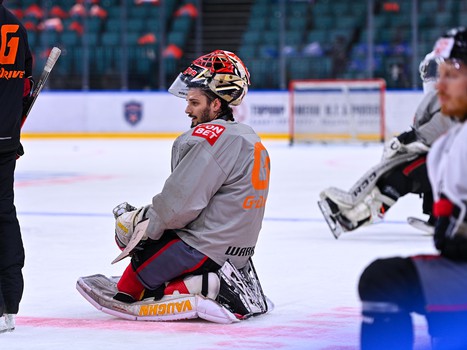 Раскатка «Авангарда» перед матчем с «Сибирью»