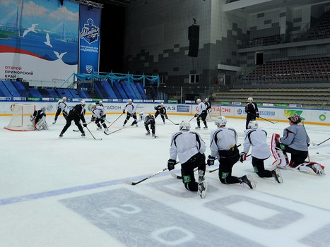 Раскатка "Авангарда" во Владивостоке перед матчем с "Адмиралом"