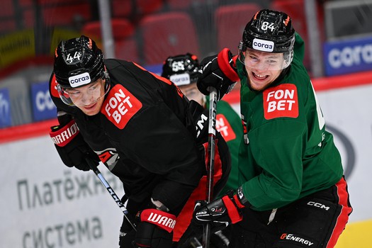 Раскатка «Авангарда» перед матчем с «Витязем»