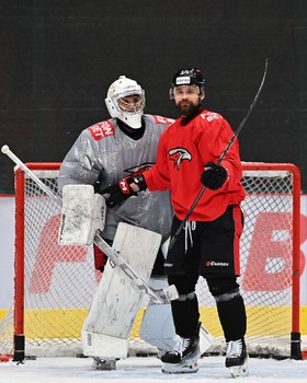 Тренировка «Авангарда» перед матчем с «Ак Барсом»
