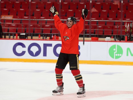 Раскатка «Авангарда» перед матчем с «Адмиралом»