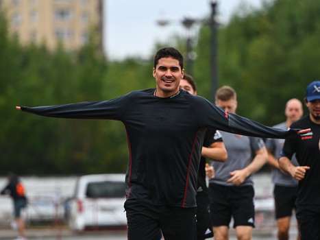 Раскатка «Авангарда» перед матчем с «Сибирью»