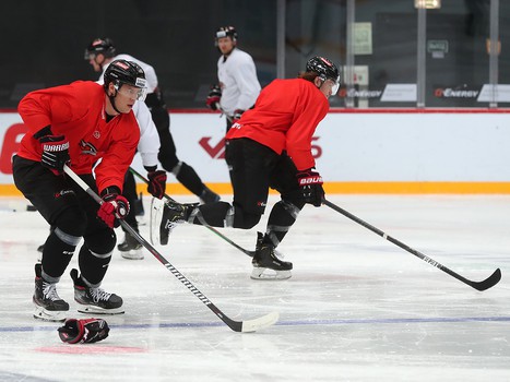 Раскатка «Авангарда» перед матчем со «Спартаком»
