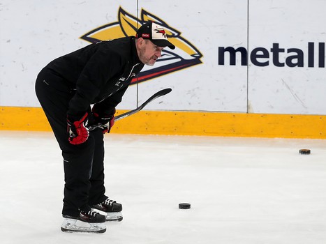 Тренировка «Авангарда» перед вторым матчем серии в Магнитогорске