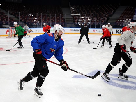 Тренировка «Авангарда» перед шестым матчем серии с «Металлургом»