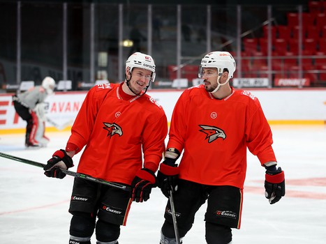 Тренировка «Авангарда» перед вылетом в Череповец