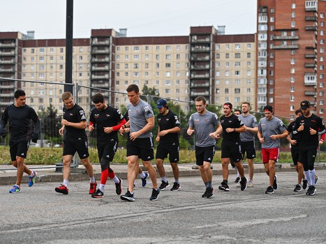 Раскатка «Авангарда» перед матчем с «Сибирью»