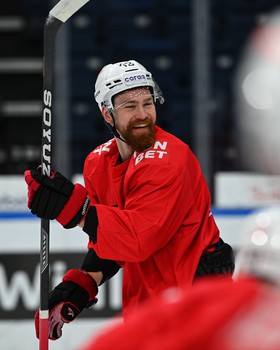 Раскатка «Авангарда» перед матчем в Минске