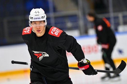 Раскатка «Авангарда» перед матчем в Нижнем Новгороде