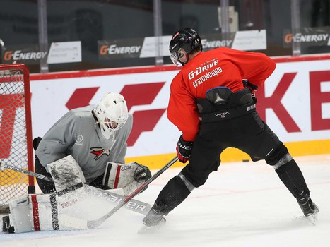 Раскатка «Авангарда» перед матчем с «Салаватом Юлаевым»