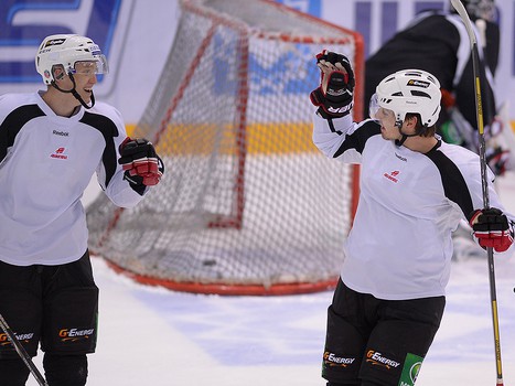 Раскатка "Авангарда" в Астане перед матчем с "Барысом" 17 сентября 2013