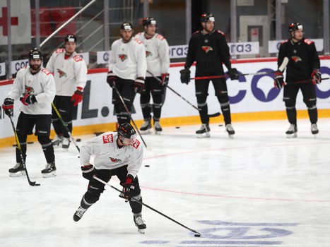 Раскатка «Авангарда» перед матчем с «Витязем»