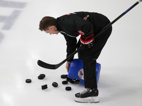 Раскатка «Авангарда» перед матчем с «Барысом»