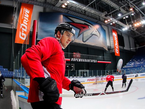 Раскатка «Авангарда» перед матчем с «Автомобилистом»