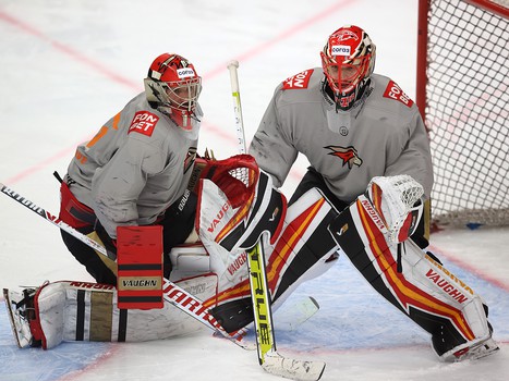 Тренировка «Авангарда» перед матчем с «Нефтехимиком»