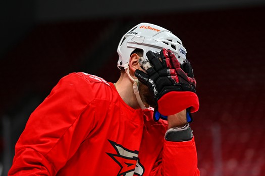 Раскатка «Авангарда» перед матчем в Челябинске